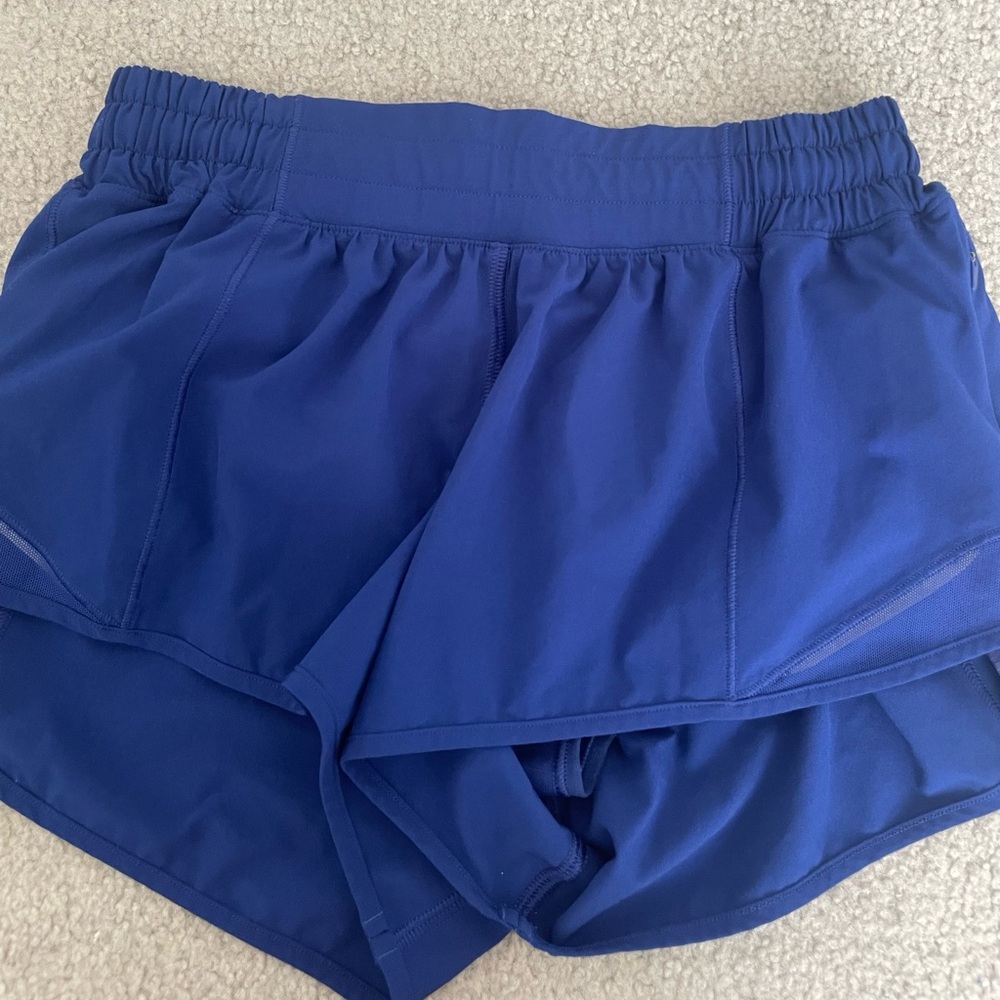 low rise dark blue lululemon shorts size 4